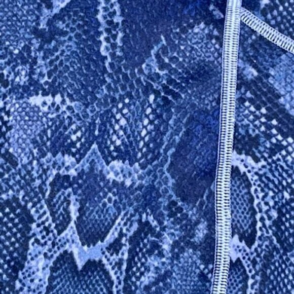 Victorias Secret Leggings Womens Size 10 Blue Snake Print 7/8 Length High Rise - Picture 5 of 11